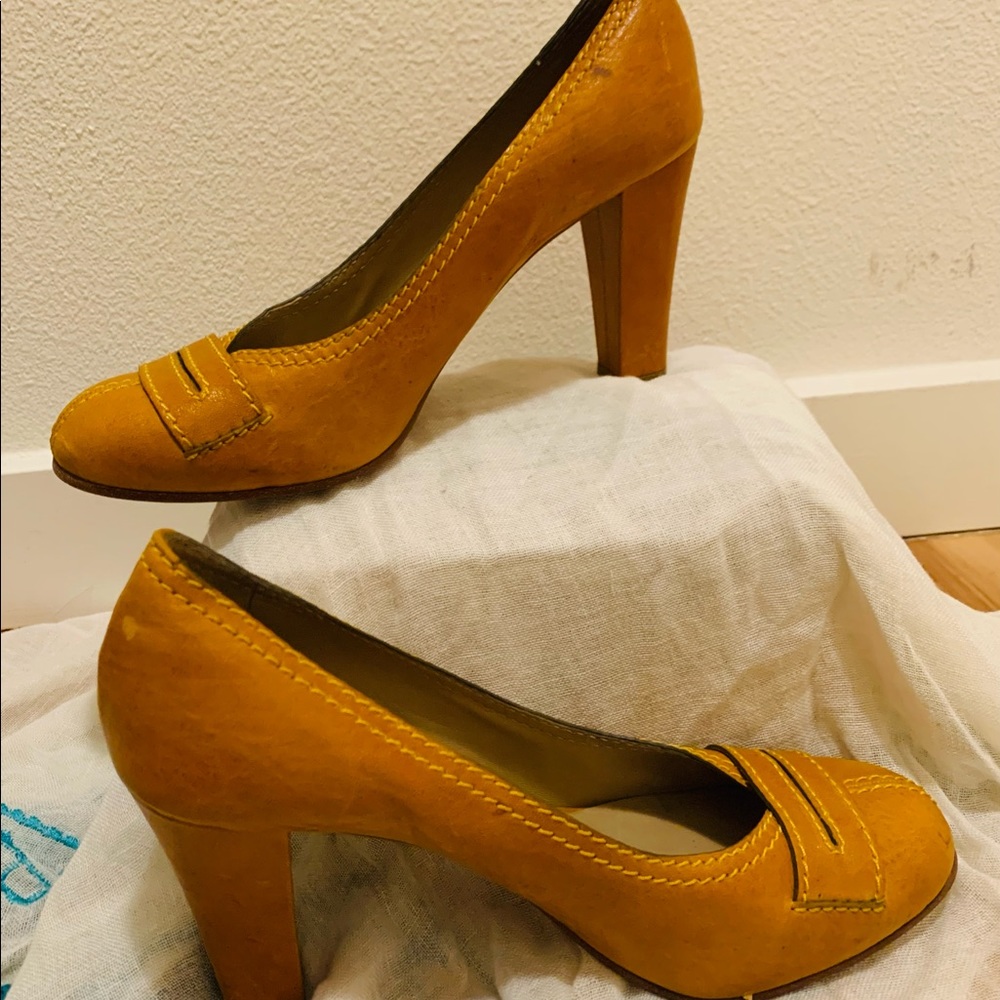 Choe Saddle Stitched Pumps Sz40